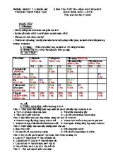 Đề kiểm tra một tiết Sinh học lớp 8 (Có đáp án) - Năm học 2016-2017 - Trường THCS Trần Phú